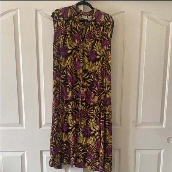 Erika Purple and Yellow Floral Maxi Dress. 3XL. - Picture 1 of 8
